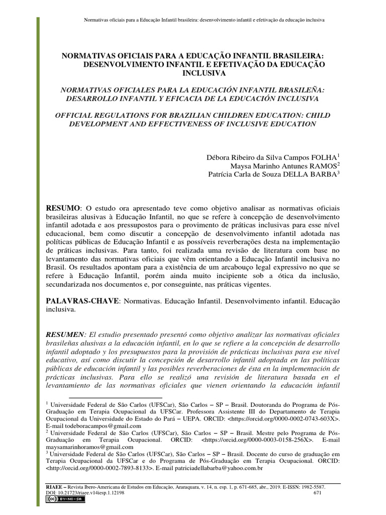 12198+Template+3+MV Rev | PDF | Educação Especial | Pré-escola