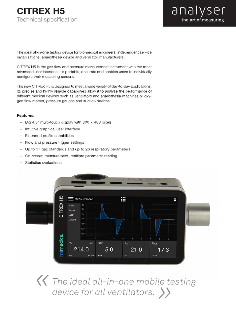 Analyser CITREX H5 EN Imtmedical | PDF