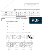 Evaluacion de Matematicas Composicion y Descomposicion 1° B