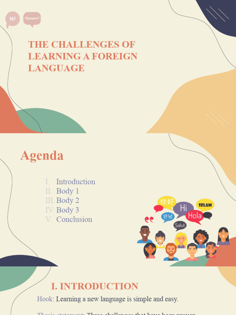 Challenges in Learning a Foreign Language | PDF