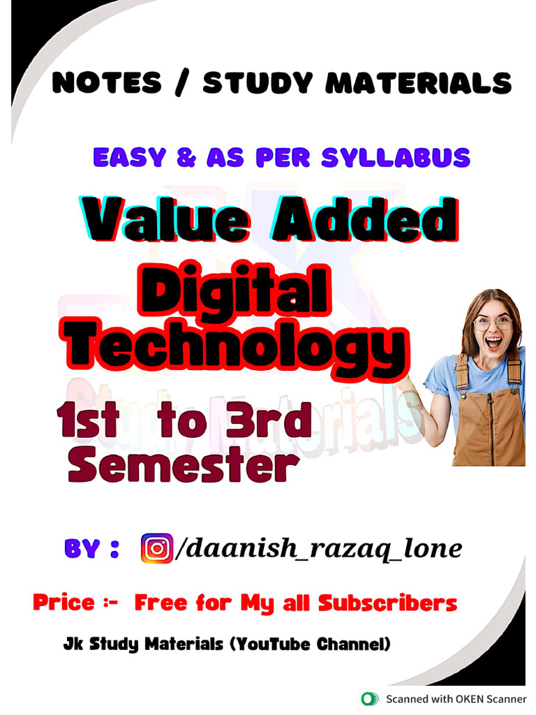 Digital Technology Value Added 1st To 3rd Semester by Danish Razaq | PDF