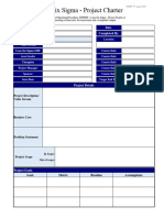 T0009 Lean Six Sigma Project Charter