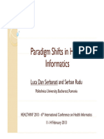 Paradigm Shifts in Health Paradigm Shifts in Health Paradigm Shifts in Health Paradigm Shifts in Health Informatics Informatics