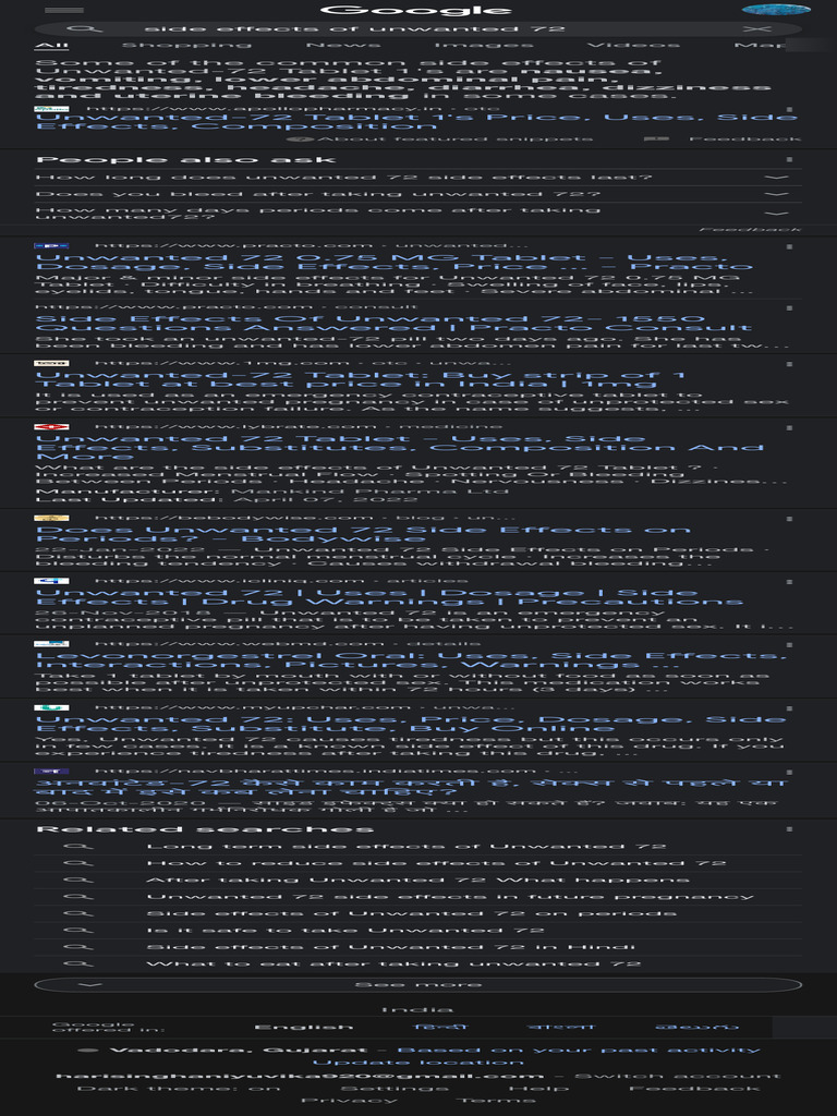 Side Effects of Unwanted 72 - Google Search | PDF | Birth Control ...