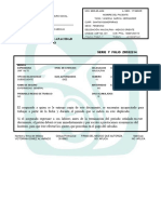 Certificado de Incapacidad El Trabajo: Serie Y Folio Zr532214