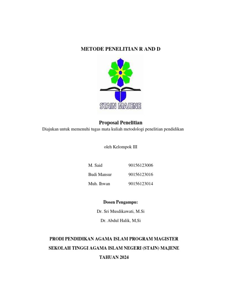 Metode Penelitian R and D Muh - Ihwan | PDF