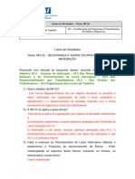 Lista de Atividades - NR 22 19.03