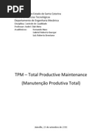 Trabalho Qualidade - Manutenção Produtiva Total (TPM)