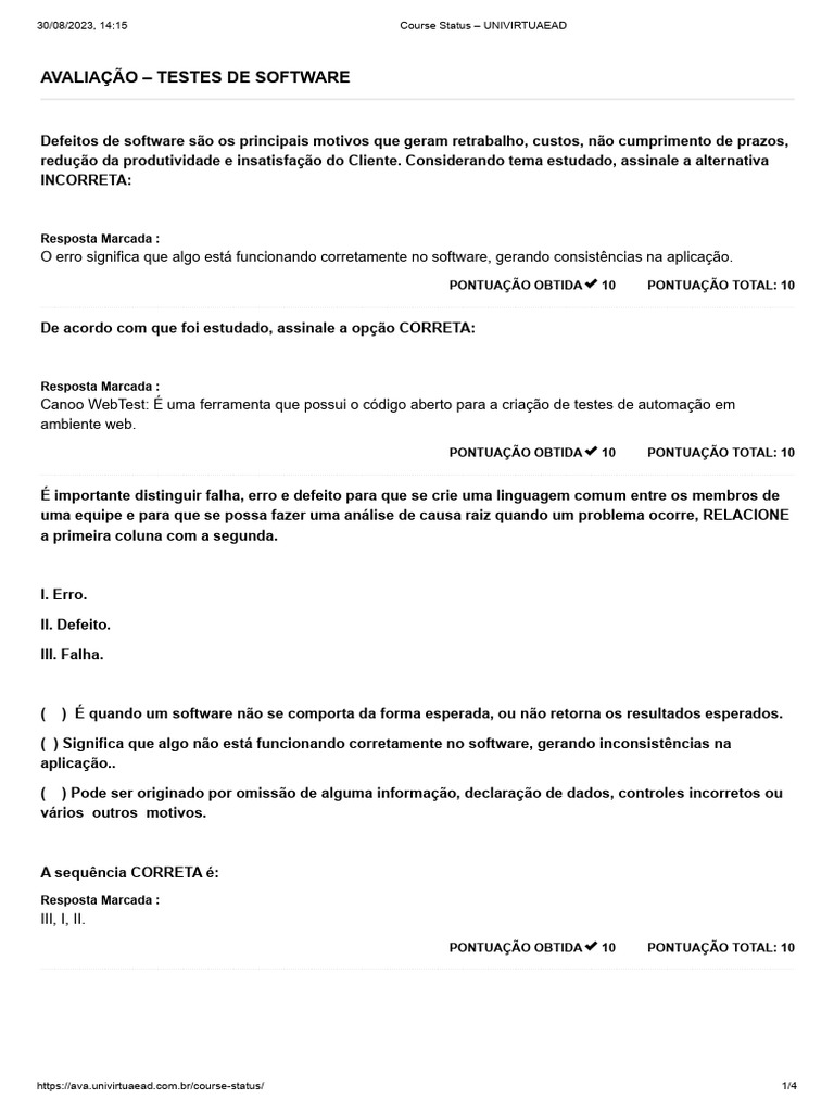 Avaliação de Testes de Software | PDF | Testes de software | Programas