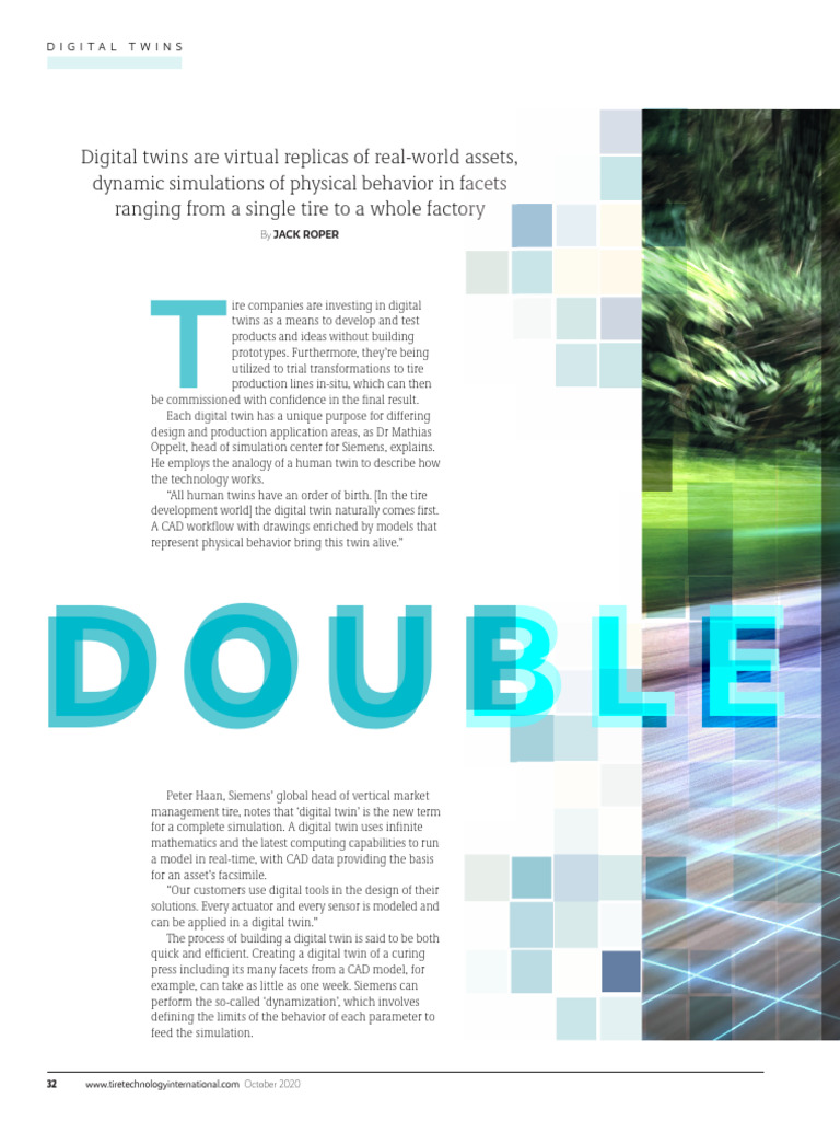 Digital Twins in Tire Manufacturing | PDF | Simulation | Automation