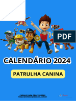 Calendário 2024 - Patrulha Canina