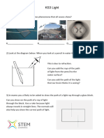 Worksheet Physics Light ks3