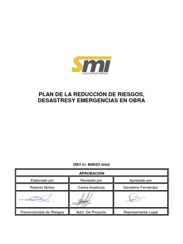 Plan de Emergencias SMI 2024 | PDF | Primeros auxilios | Ambulancia