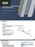 Mesh-Intro 19R2 WS5.4 CFD Workshop Instructions Manifold