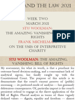 Ethics and The Law Week 2 2021 Woolman and Michelman ON THE USES OF INTERPRETIVE CHARITY (Or The Consequences of An Absence of Explanation)