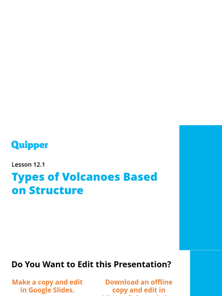 12.1 Types of Volcanoes Based and Structures | PDF | Volcano | Lava