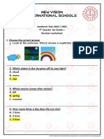 Revision Worksheet Grade 1 Q4