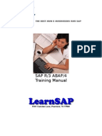 Sap R/3 Abap/4 Training Manual: 5101 Camden Lane, Pearland, TX 77584