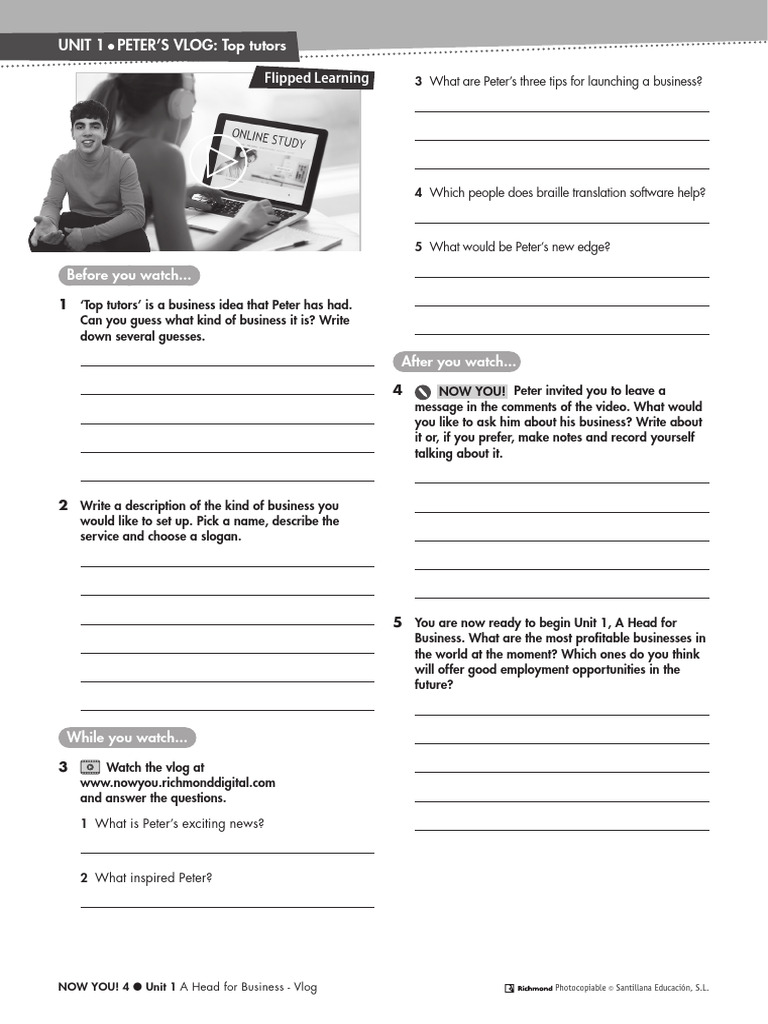Unit1 Flipped Learning Worksheet Pdf