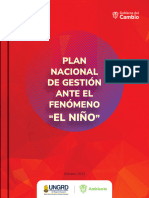 PLAN NACIONAL DE GESTION ANTE EL FENOMENO El Nino