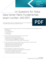 Nokia Practice Exam For Nokia Data Center Fabric Fundamentals (4A0 D01) Presentation EN