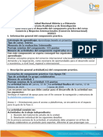 Guía para El Desarrollo Del Componente Práctico y Rubrica de Evaluacion - Unidad 1 - Fase 2 - Simulación de La Exportación