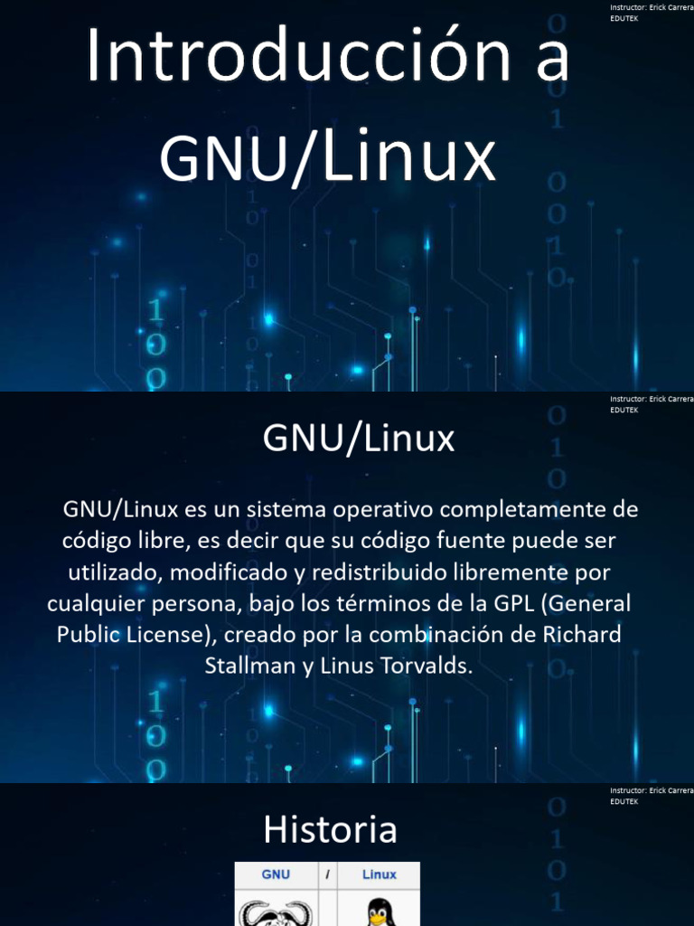 1 1 Introduccion A Linux Pdf Software Del Sistema Tecnologías De