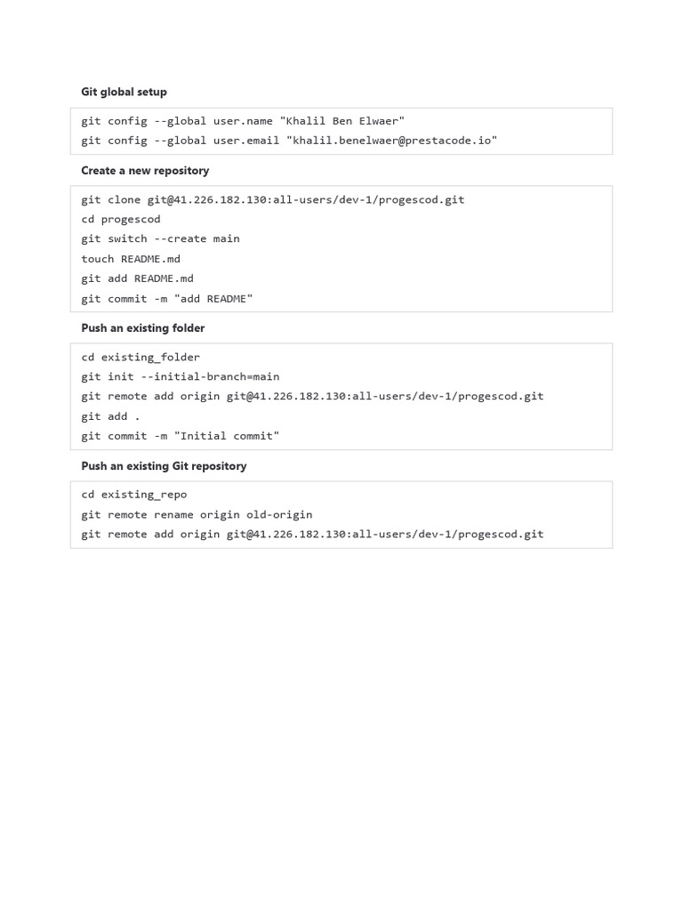 Git global setup pdf