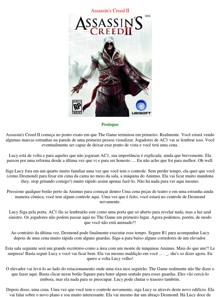A Place of Games: Guia de Troféus Assassin's Creed II (PS3)