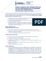 16 Licencia de Operacion de Expendio de GLP Envasado en Cilindros Metalicos Portatiles