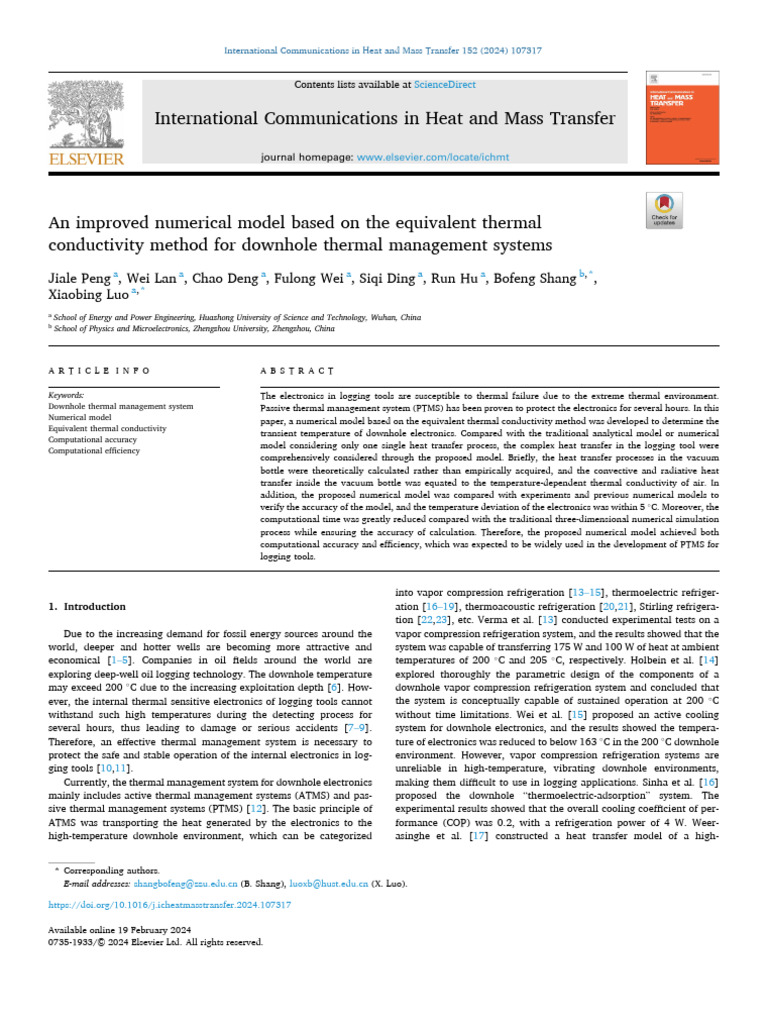 1 s2.0 S0735193324000794 Main | PDF | Heat Transfer | Thermal Conduction