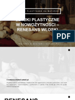 Sztuki Plastyczne - Renesans Włoski