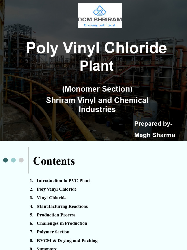 PVC Production Process Overview | PDF | Polyvinyl Chloride | Chemical ...