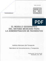 El Modelo Geográfico Del Sistema Mexicano para La Administración de Pavimentos - PT. No. 92 IMT
