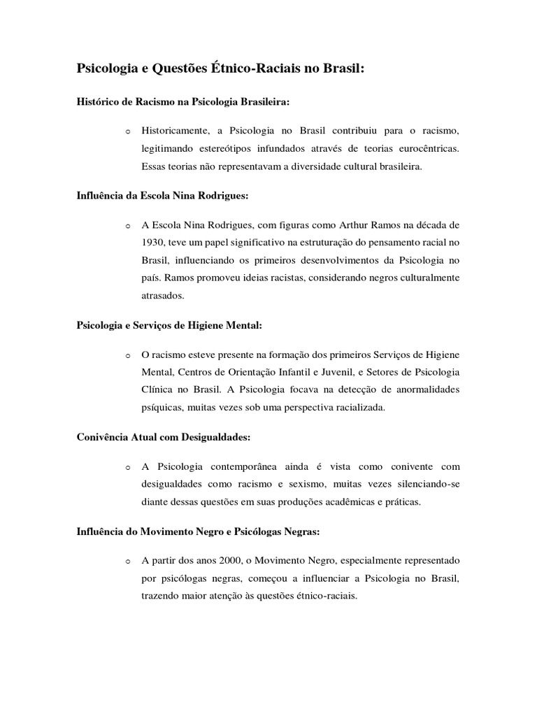 Resumo Ref Relações Raciais Pdf Racismo Discriminação E