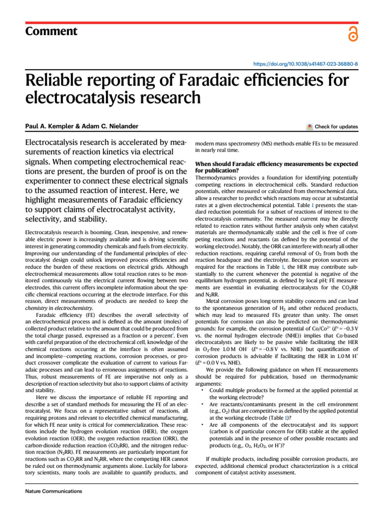 S41467 023 36880 8 PDF Electrochemistry Chemical Reactions