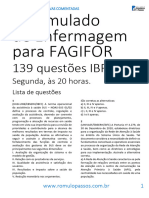 2º Simulado FAGIFOR de Enfermagem