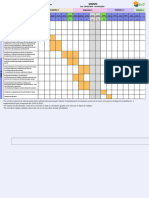 Gráfico Diagrama Carta Gantt para Actividades o Proyectos Color Pastel Imprimible