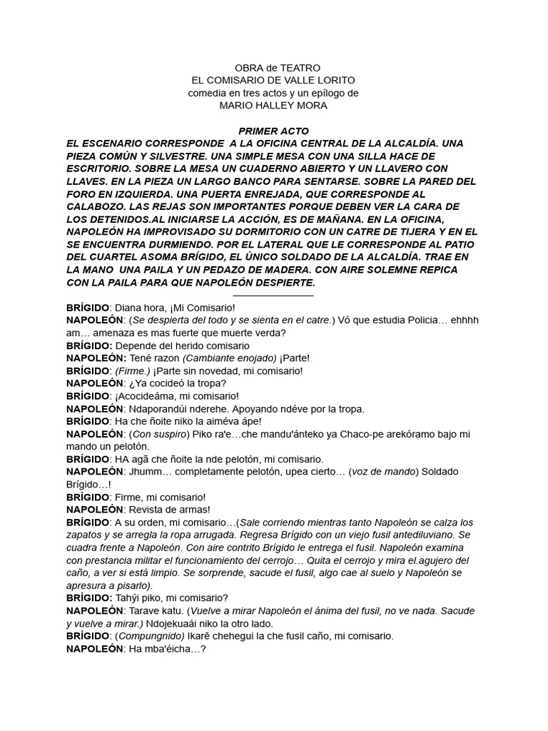 El Comisario de Valle Lorito Mario