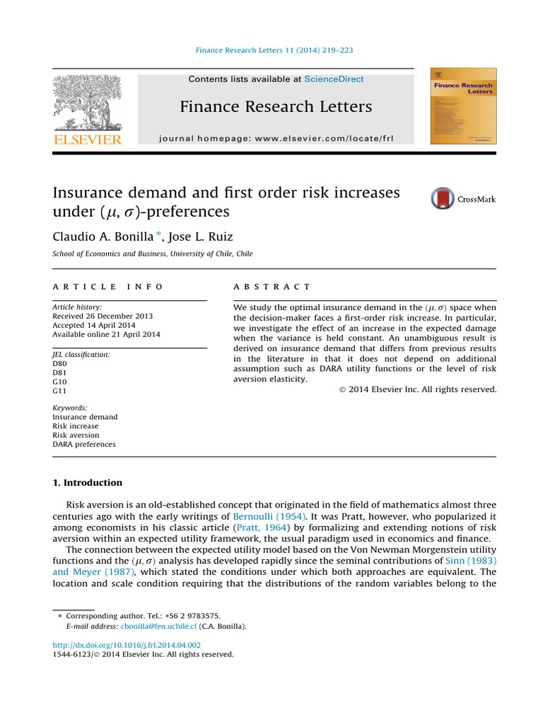 2014 Bonilla | PDF | Risk Aversion | Utility