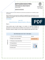 Actividad Conciencia y Regulación Emocional