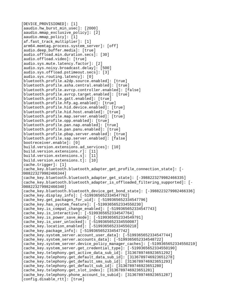 Android System Configuration Settings | PDF | Computer Engineering ...