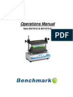 Benchmark BV1010 Instruction Manual