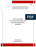 O Papel Das Mulheres No Processo de Manutenção Da Paz No Teatro de Operações Do Afeganistão