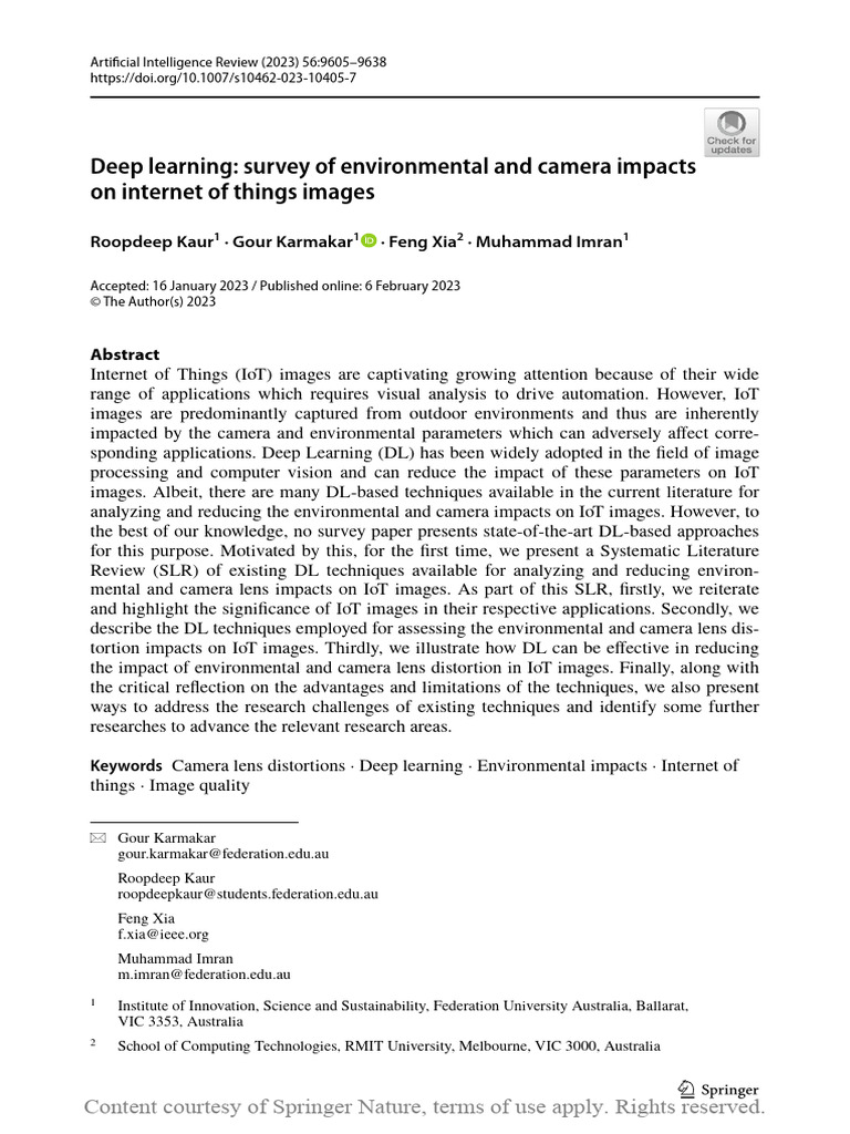 Deep Learning's Impact on IoT Image Quality | PDF | Internet Of Things ...