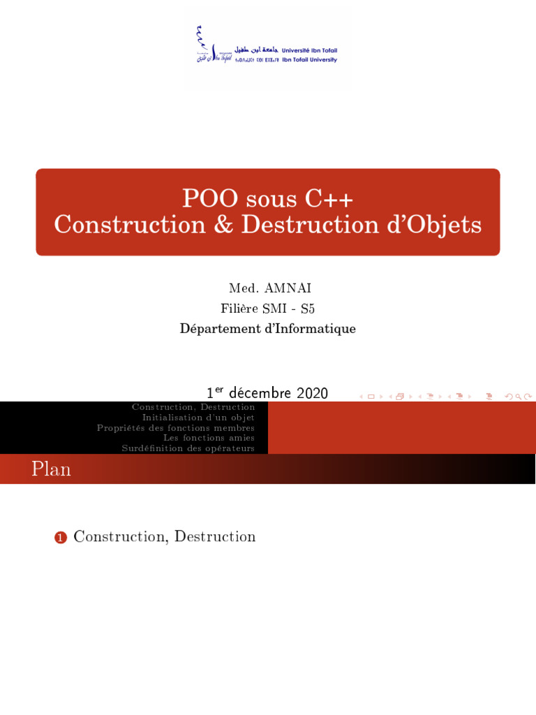 Construction et Destruction d'Objets C++ | PDF | C ++ | Programmation ...
