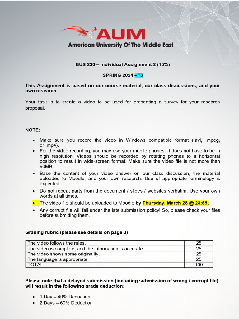 Survey Proposal Video Guidelines | PDF | Survey Methodology | Methodology