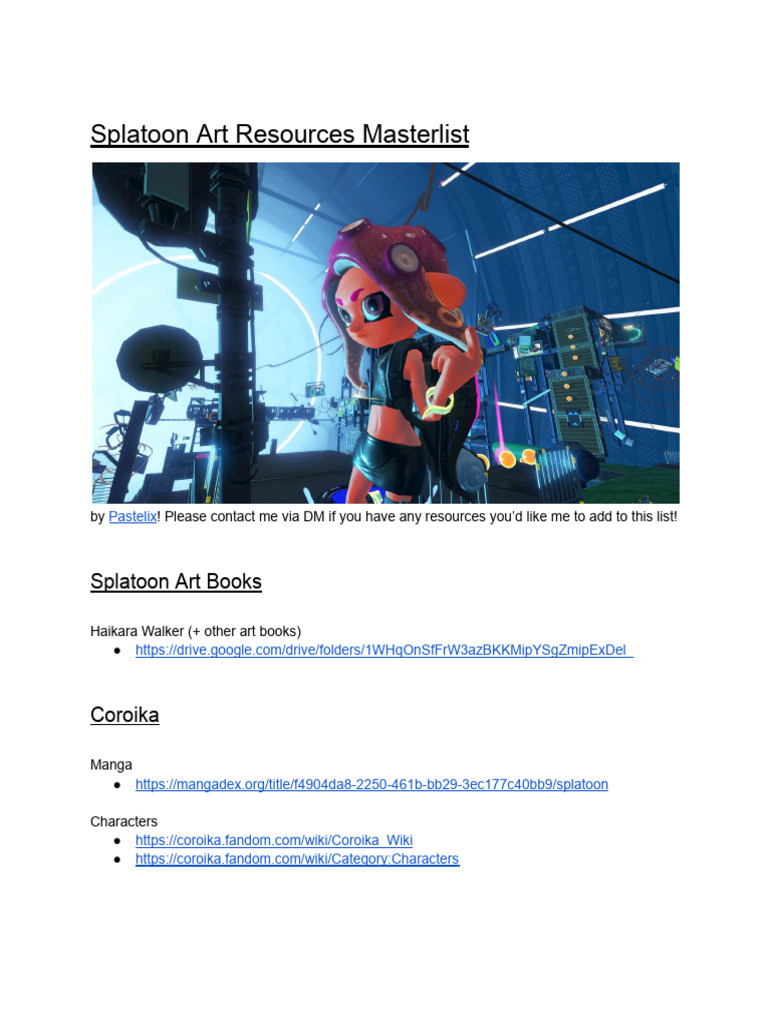 Splatoon Art Resources Compilation | PDF | Computers