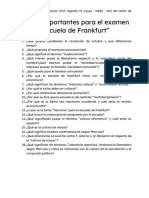 Temas Importantes para El Examen "Escuela de Frankfurt"