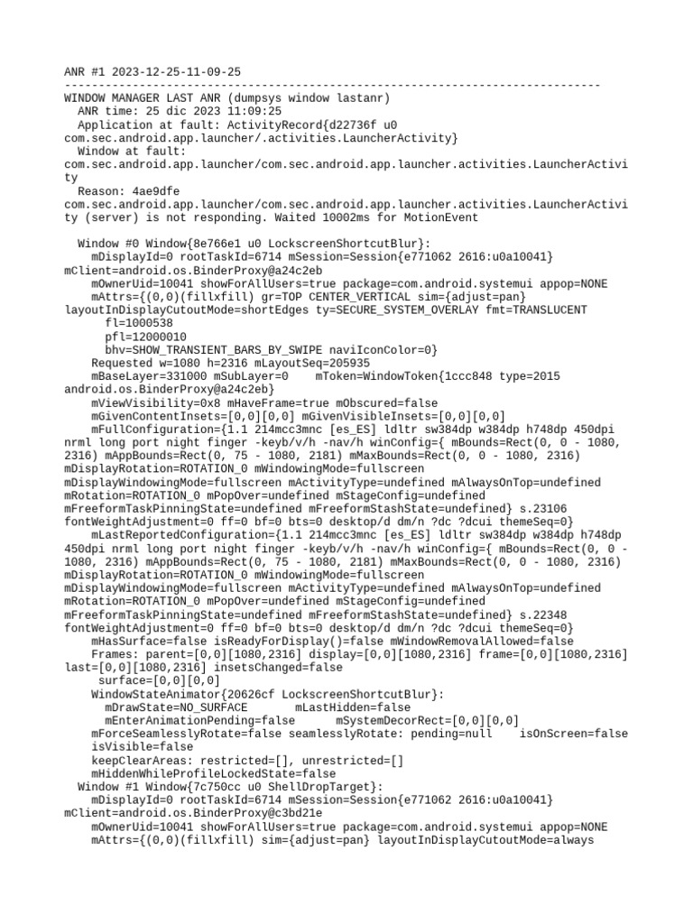 Android ANR Report: December 2023 | PDF | Desktop Environment | Software